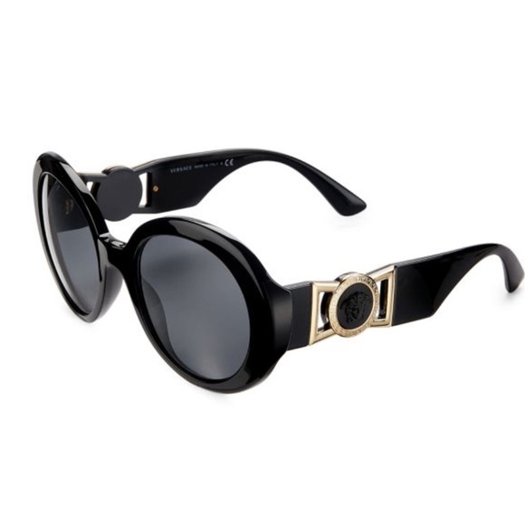 Versace Oval Sunglasses Black with Medusa Logo main image 4